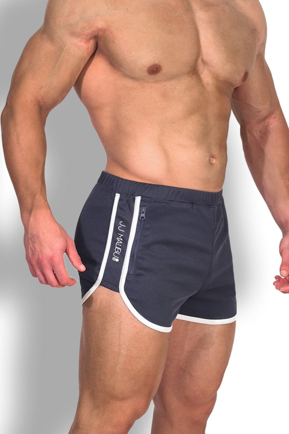 Nightcall Elastic Waist 3" Short Shorts - Smokey Grey