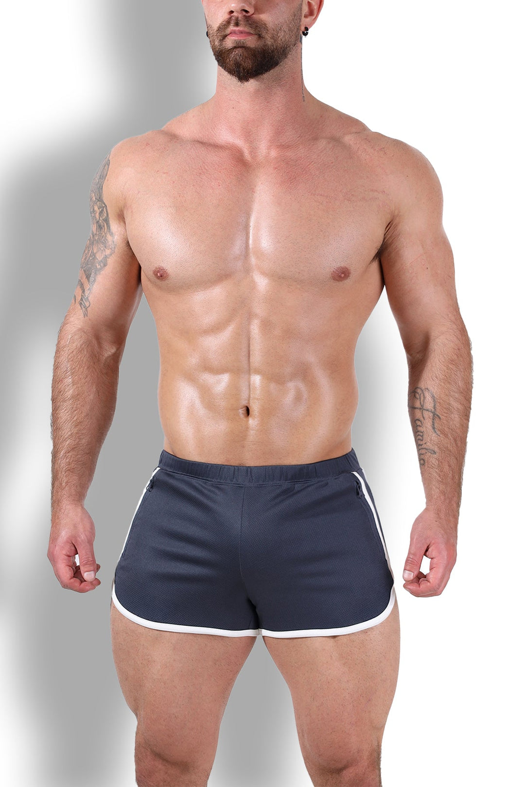 Nightcall Elastic Waist 3" Short Shorts - Smokey Grey