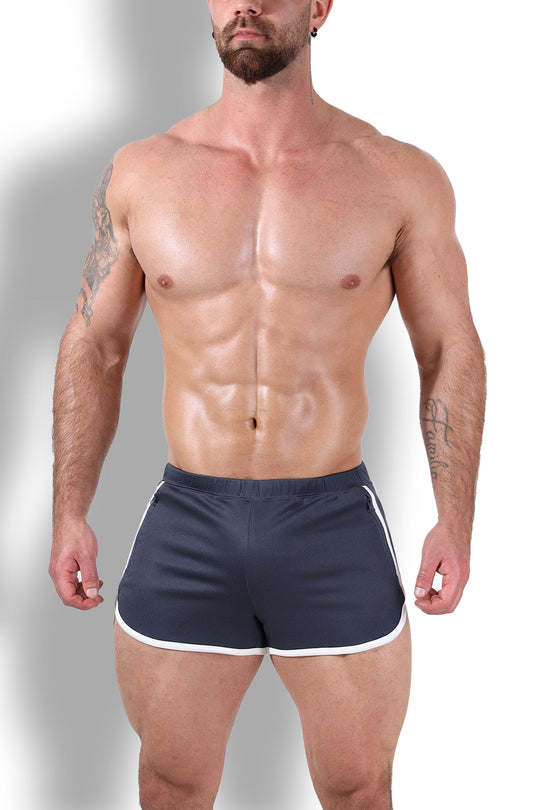 Nightcall Elastic Waist 3" Short Shorts - Smokey Grey