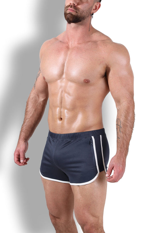 Nightcall Elastic Waist 3" Short Shorts - Smokey Grey