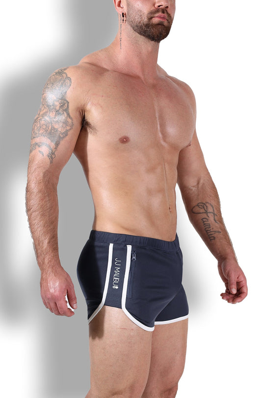 Nightcall Elastic Waist 3" Short Shorts - Smokey Grey