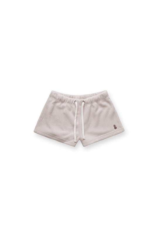 Short court en polaire peluche de luxe 5 cm - Champagne
