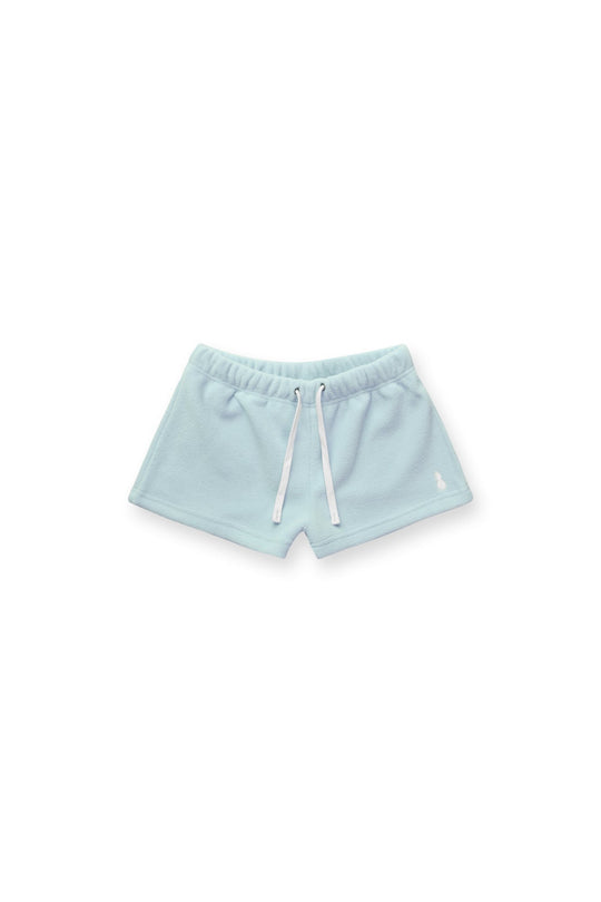 Short court en polaire peluche de luxe 5 cm - Pistache clair
