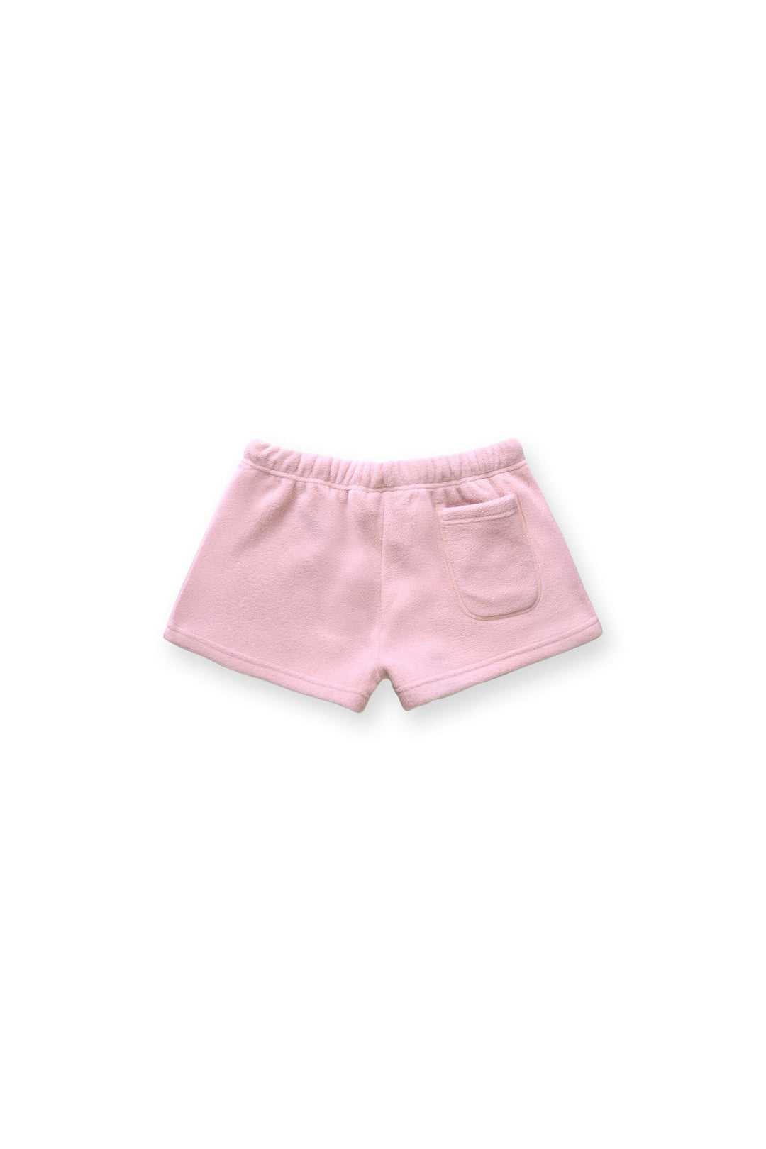 Short court en polaire peluche de luxe 5 cm - Rose pastel