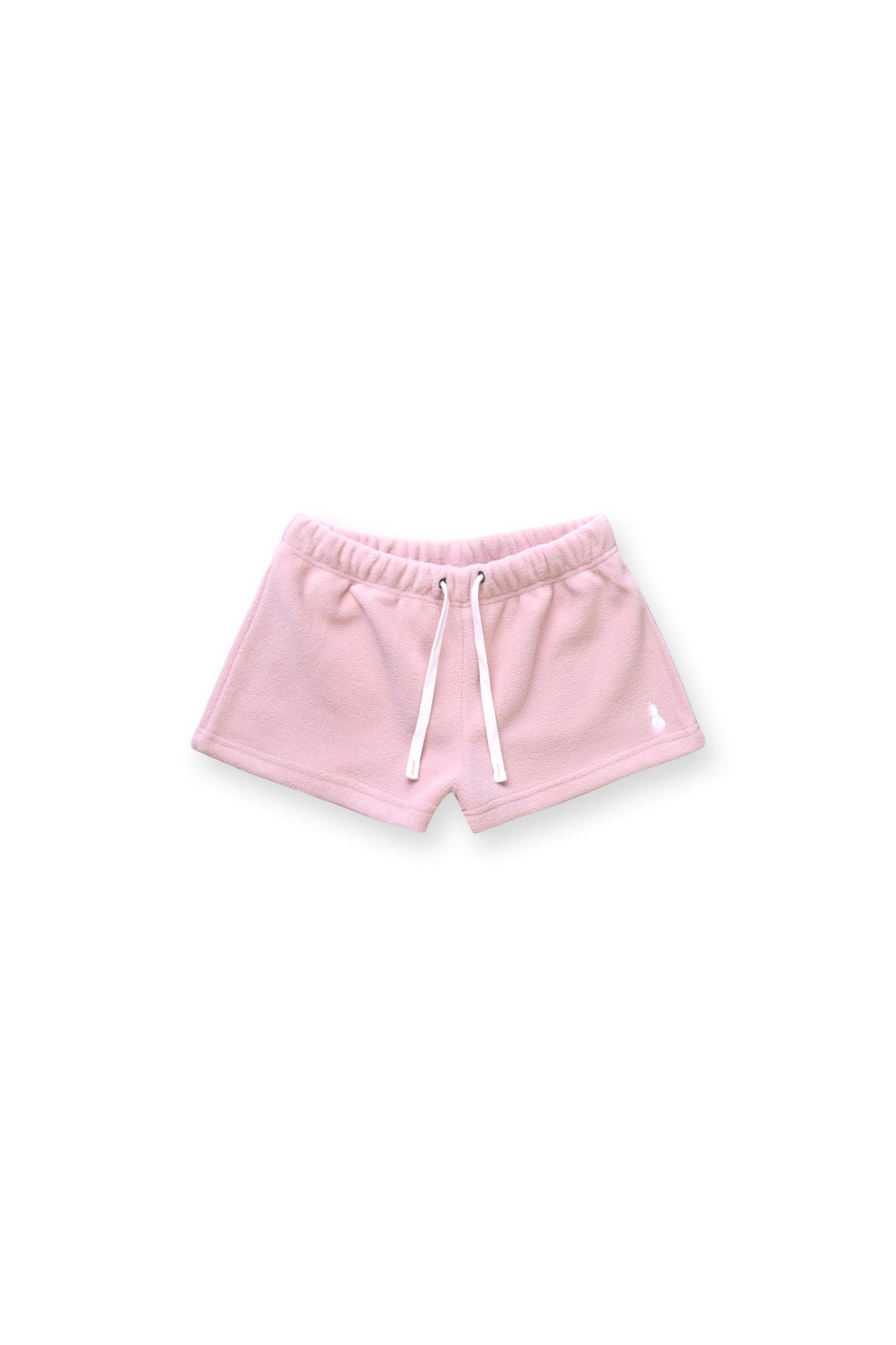 Short court en polaire peluche de luxe 5 cm - Rose pastel