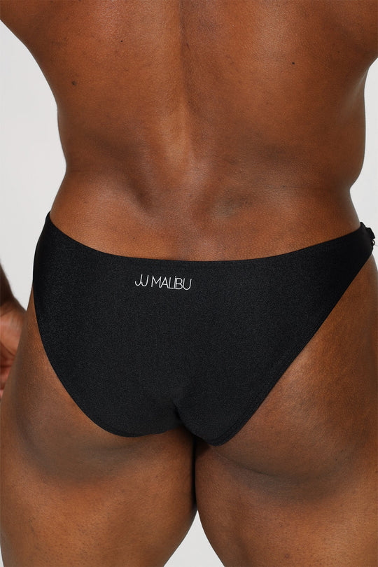 Bejeweled Bikini Swim Briefs - Black Onyx
