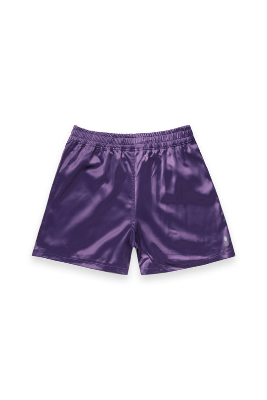 ShimmerFlex Active Shorts - Plum