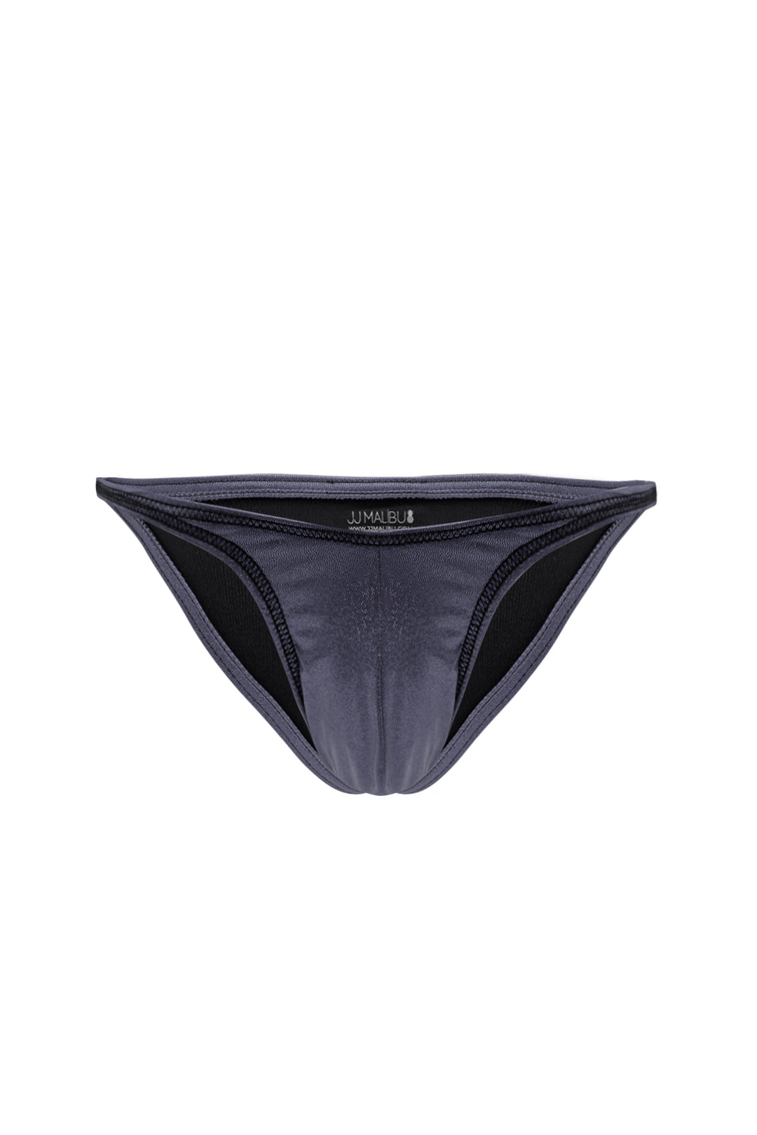Luna Scrunch-Butt Thong - Metallic Black