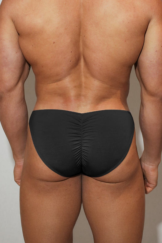 Premium Modal Scrunch-Back CHEEKY Brief - Black