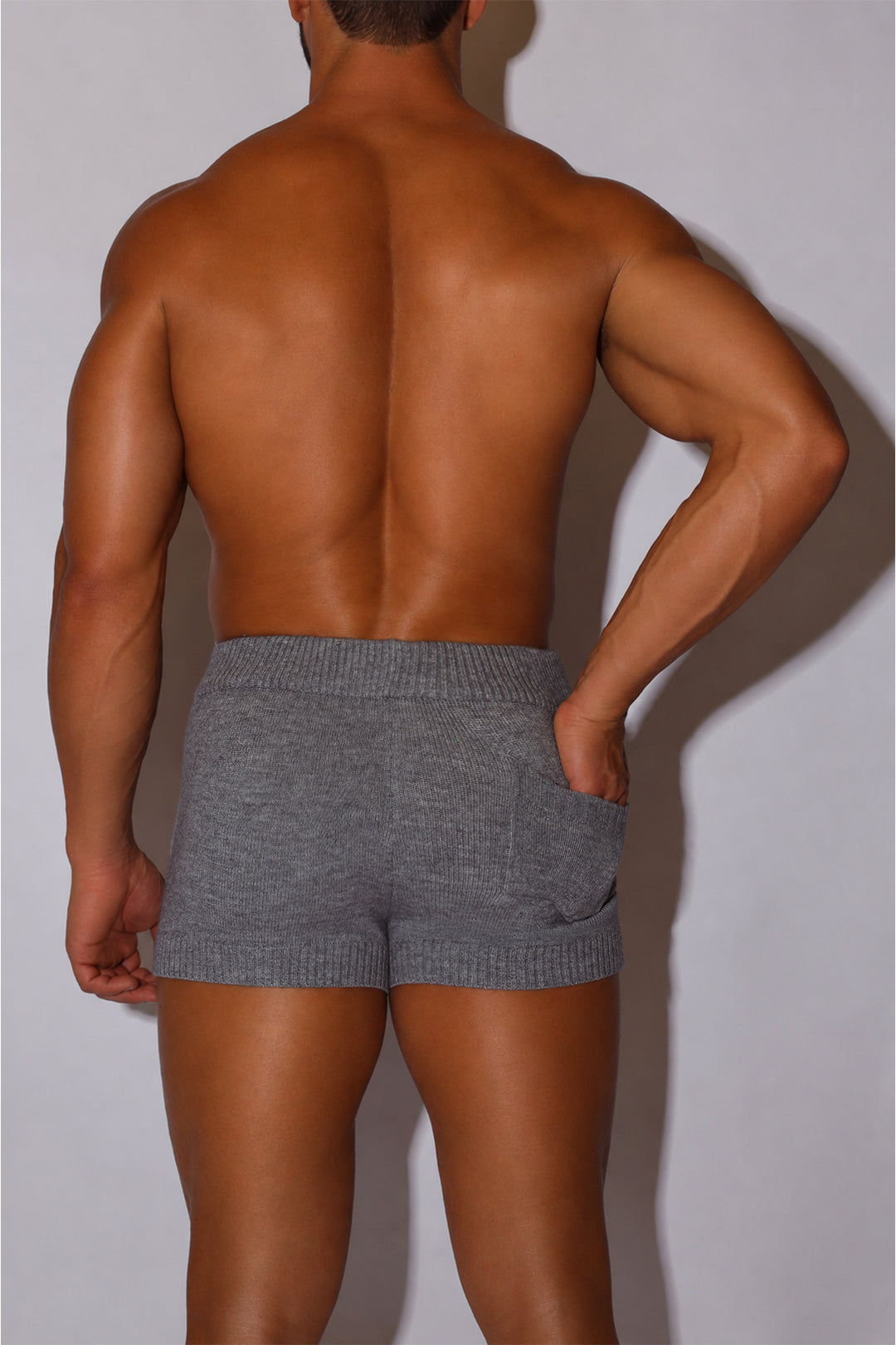 Plush Knit Babe Shorts - Dark Grey