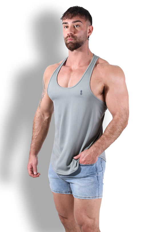JJ Cool-Dry Gym Stringer - Gris claro