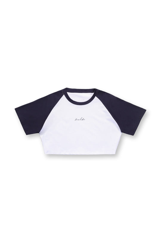 Muscle-Fit Crop Tee - Malibu Script
