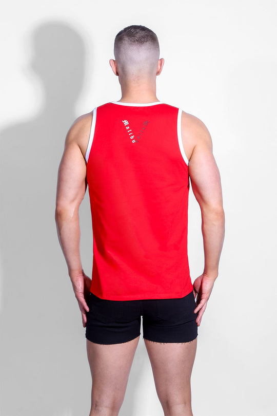 Camiseta deportiva de tirantes para hombre - Vino