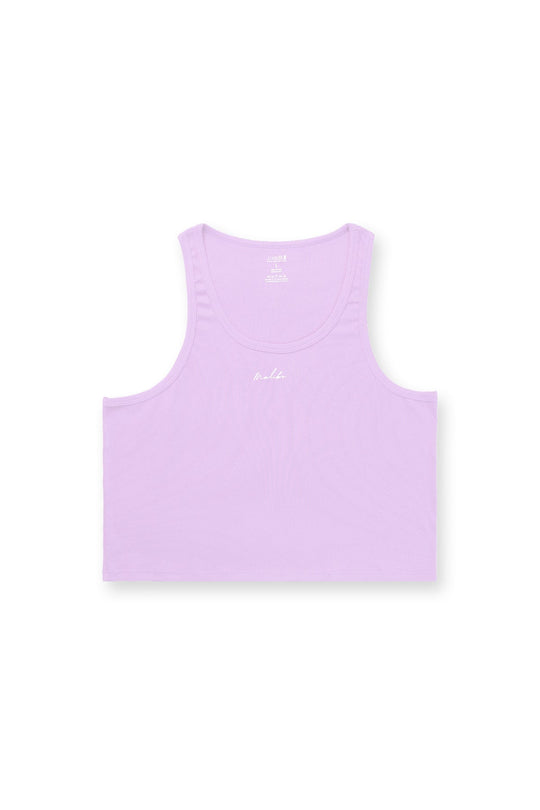 Débardeur court côtelé Dreamy Muscle Fit - Lavande