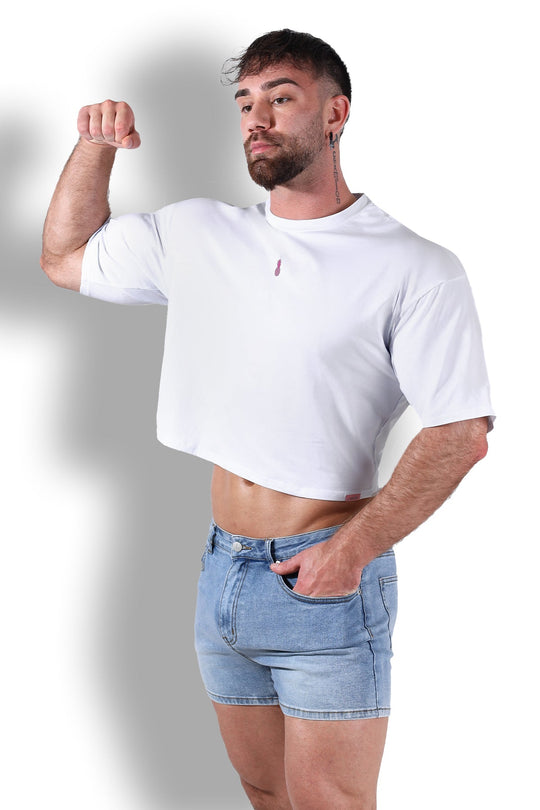 Haut court oversize décontracté - Blanc