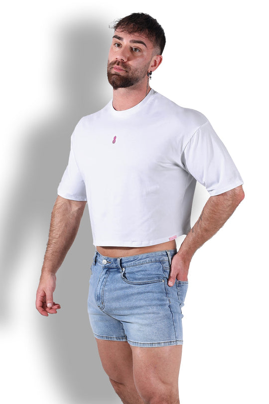 Haut court oversize décontracté - Blanc
