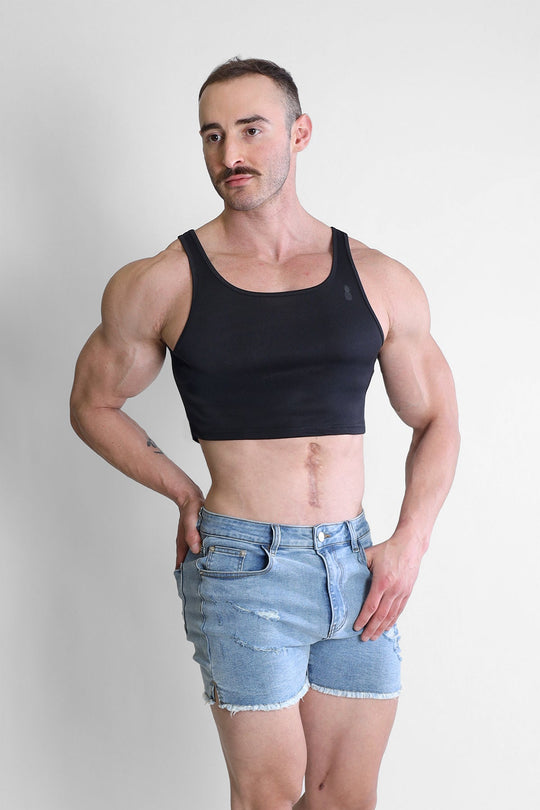 Top deportivo corto JJ - Negro