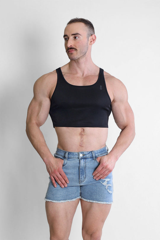 Top deportivo corto JJ - Negro