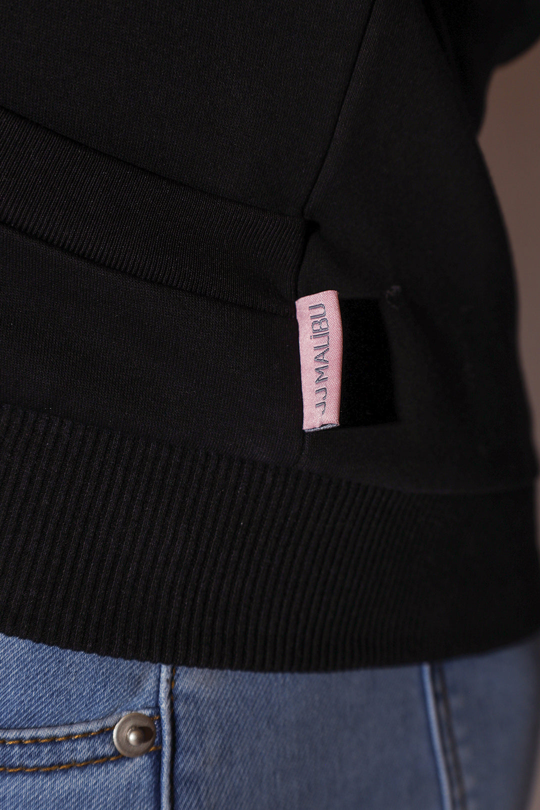 Open Back Sleeveless Hoodie - Midnight Black