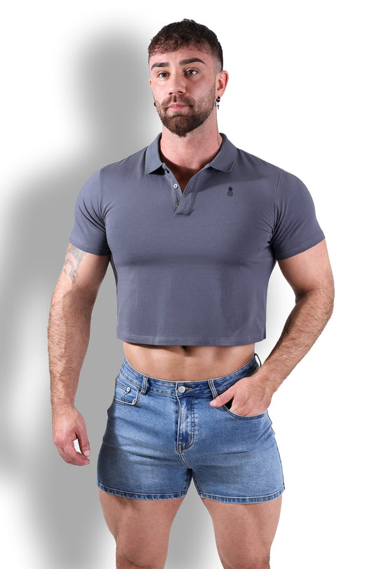 Polo ajustado - Gris oscuro