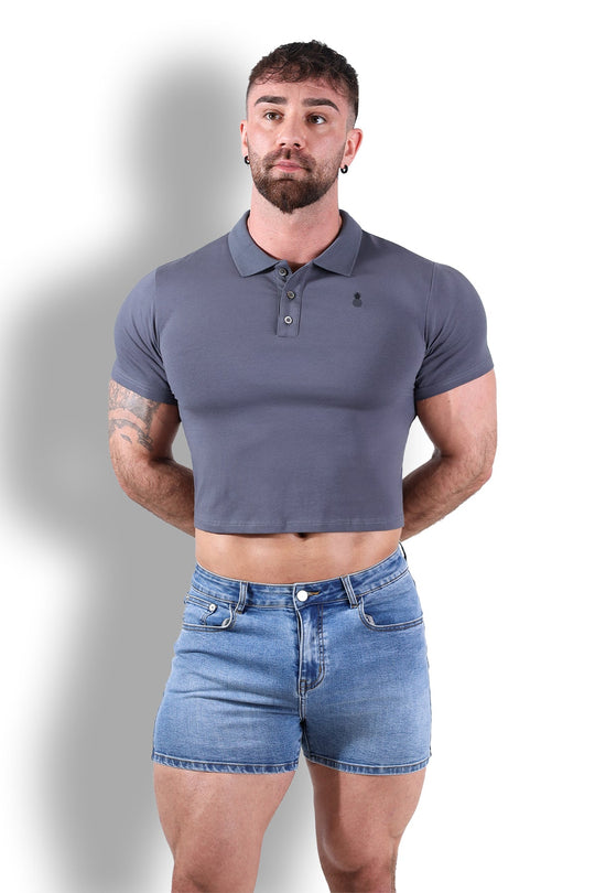 Polo ajustado - Gris oscuro