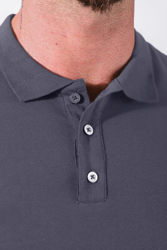 Polo ajustado - Gris oscuro