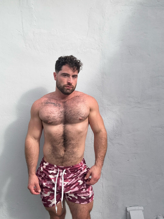 Quick-Dry Mesh Shorts - Purple Camo
