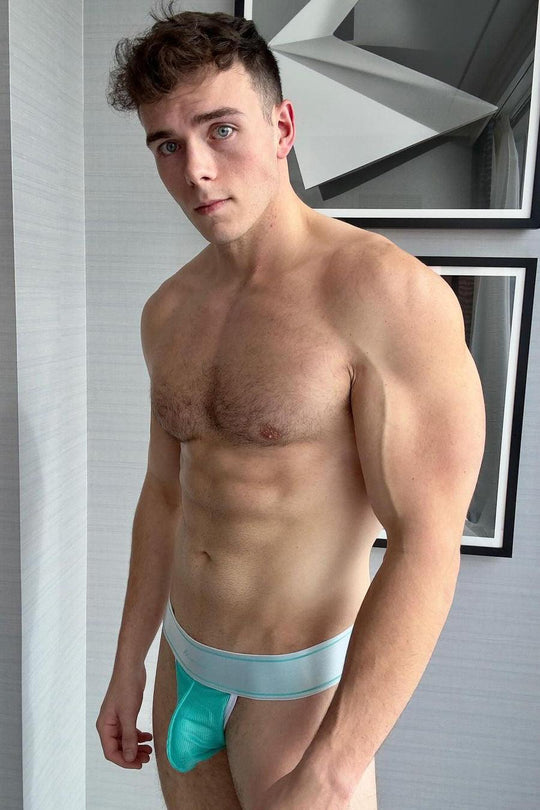 LoveGame Thong w/ Waistband - Teal - JJ Malibu 
