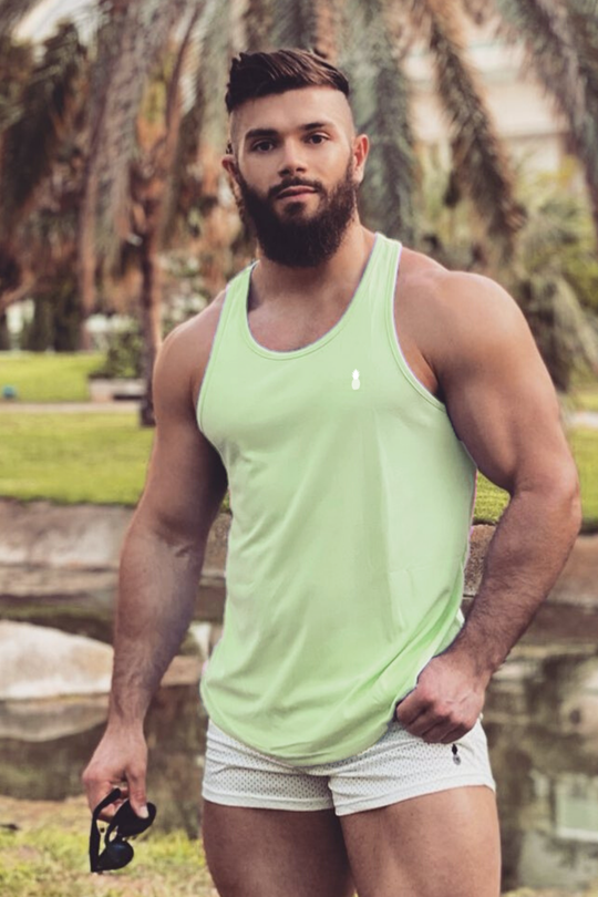 JJ Cool-Dry Gym Stringer - Verde menta