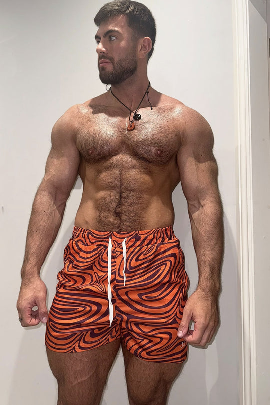 Quick-Dry Mesh Shorts - Groovy Orange