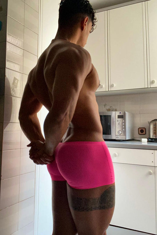 Boxer soyeux sans coutures Come-Over - Rose vif