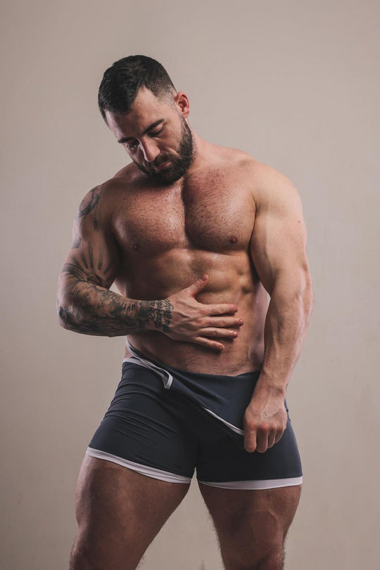 Body de lutte athlétique pour homme - Gris foncé