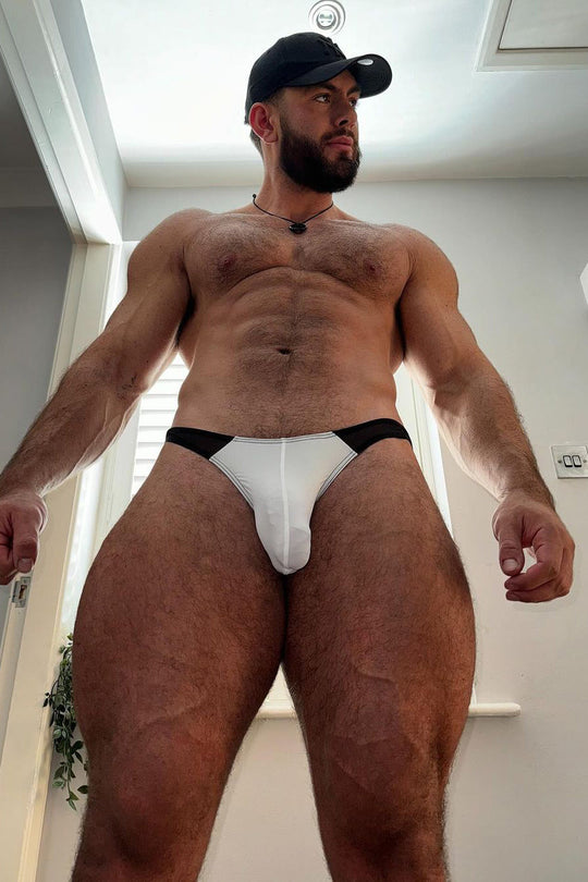 Club-Kid Mesh Bikini Briefs - Pearl White