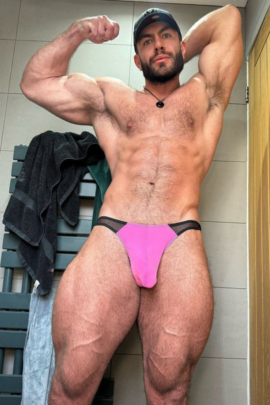 Bas de bikini en maille Club-Kid - Rose vif