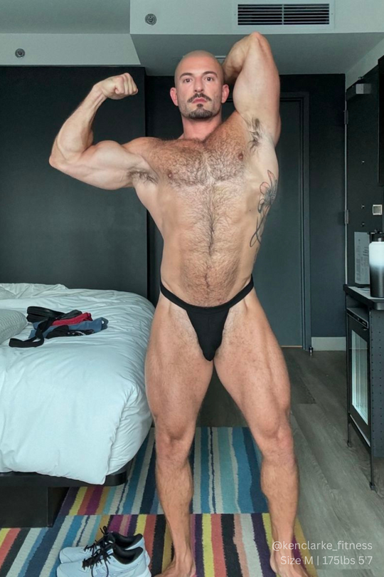 Tanga cómodo de canalé para hombre - Negro medianoche