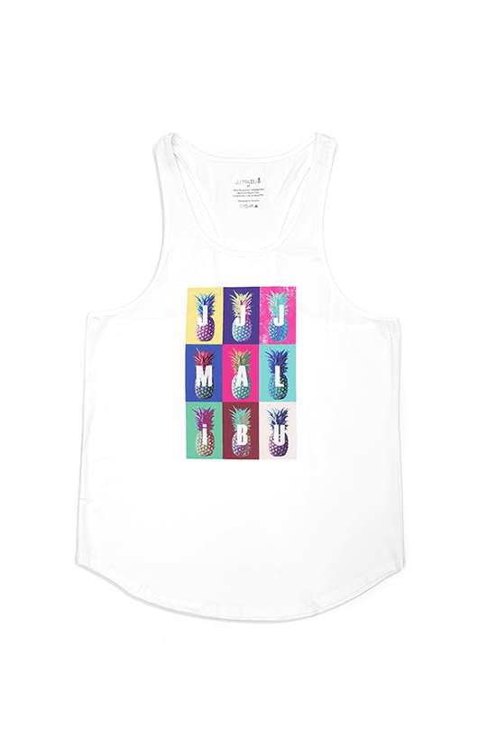 Feel Me Scoop Bottom Tank - Multicolor Pineapple - JJ Malibu 