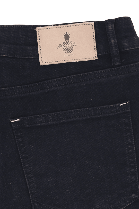 Rockstar Raw Cut 2.5" Denim Short Shorts - Black - JJ Malibu 