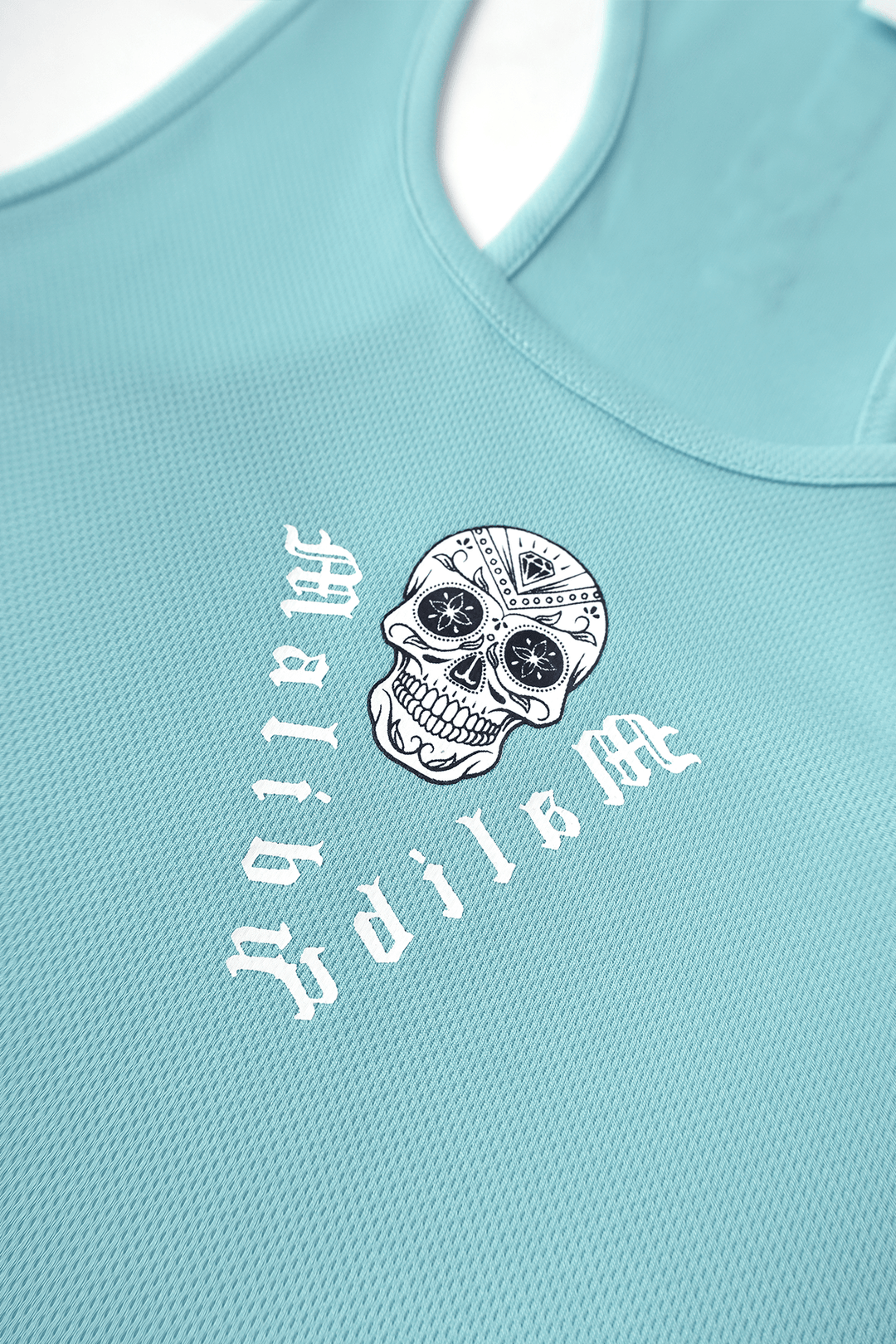 Chaos Dri Fit Tank Top - Aqua w/ Skull Design - JJ Malibu 