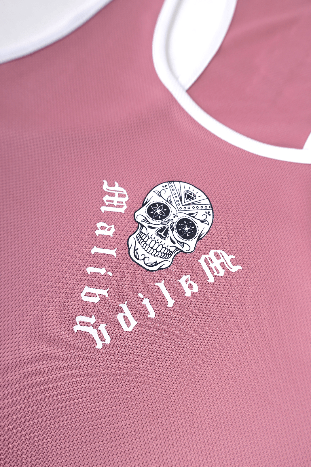 Chaos Dri Fit White Trim Tank Top - Pink w/ Skull Design - JJ Malibu 