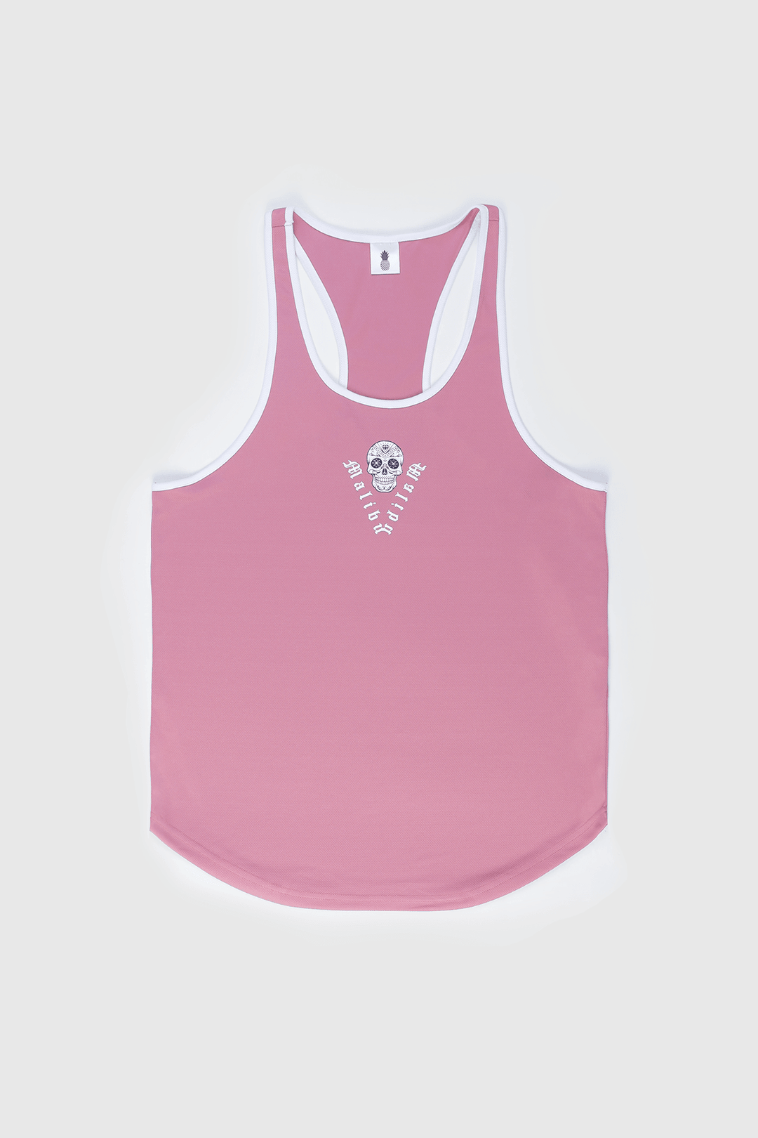 Chaos Dri Fit White Trim Tank Top - Pink w/ Skull Design - JJ Malibu 