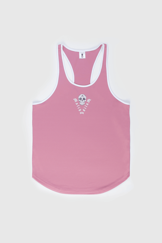 Chaos Dri Fit White Trim Tank Top - Pink w/ Skull Design - JJ Malibu 