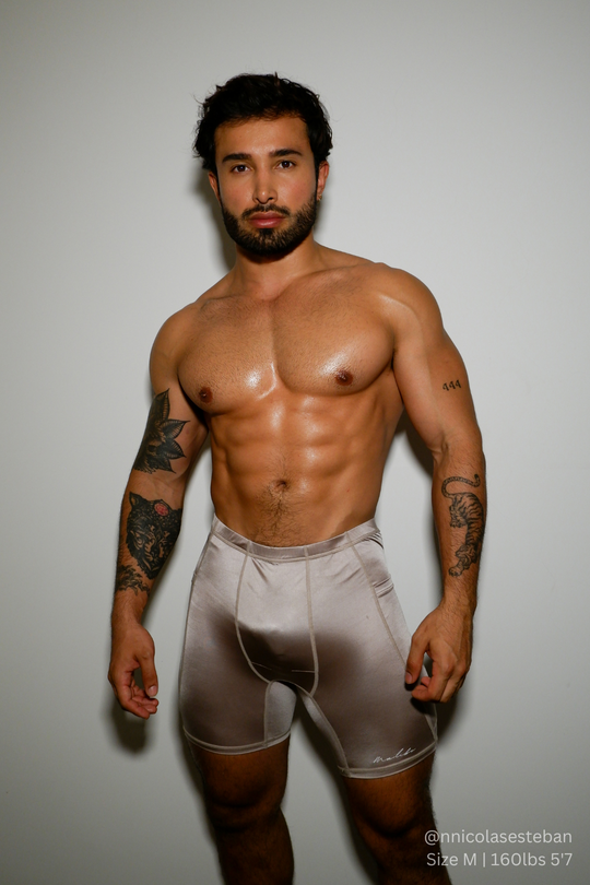 Pantalones cortos ciclistas Lustrous Scrunch-Butt de 16,5 cm - Cosmic Latte