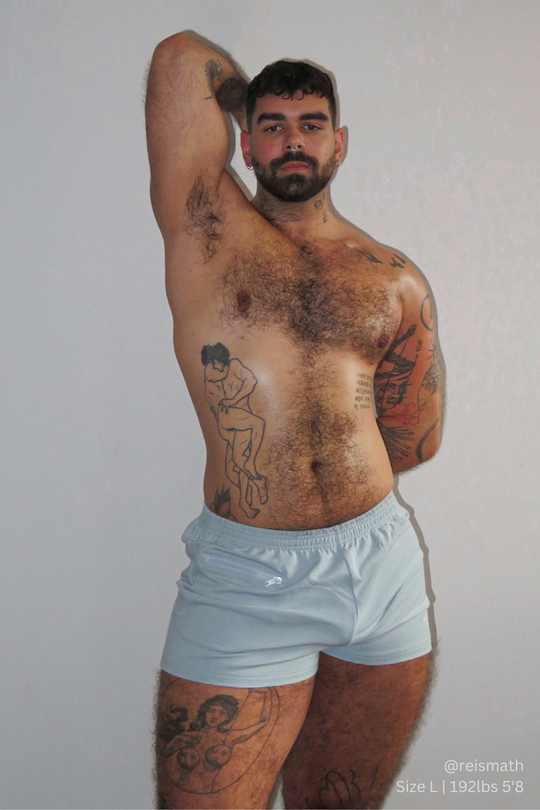 Varsity 2" Short Shorts with Zipper Pocket  - Ice Blue
