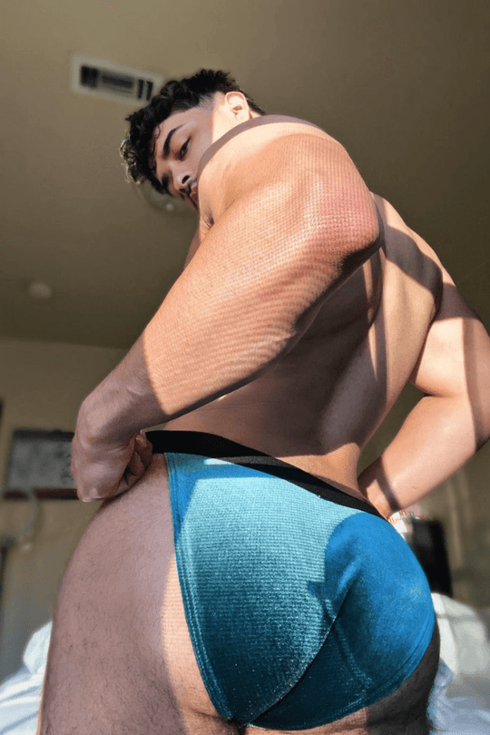 Soft Velvet Bikini Brief - Blue - JJ Malibu 